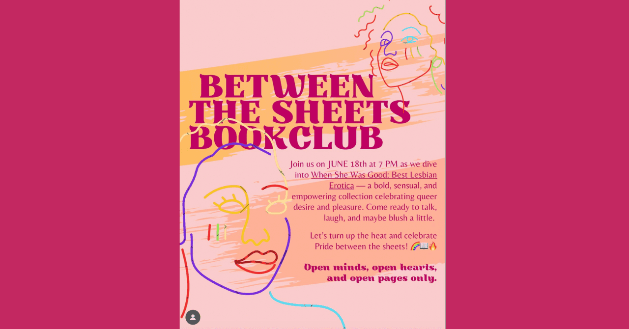 Between the Sheets Book Club: "When She Was Good: Best Lesbian Erotica" 