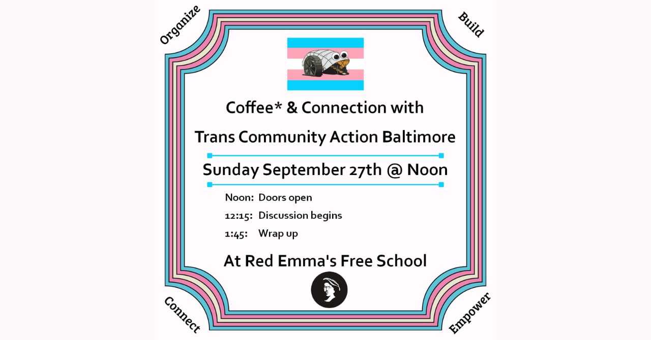 Coffee & Connection with Trans Community Action Baltimore (September 2026)