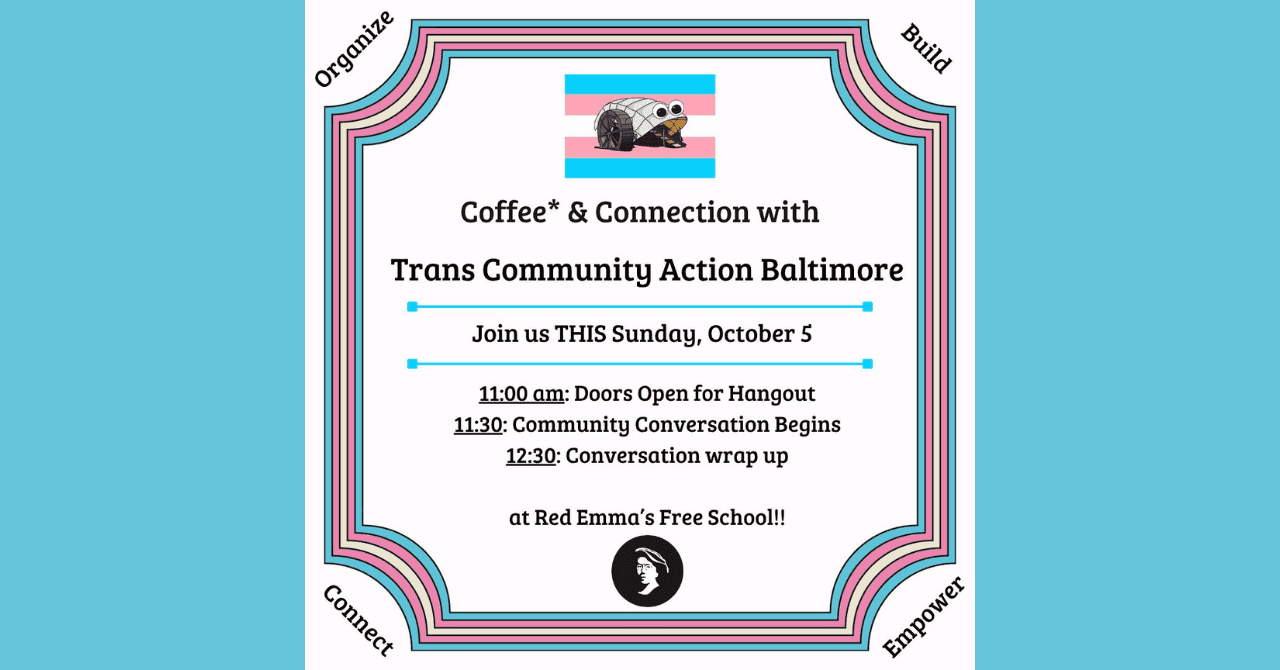 Coffee & Connection with Trans Community Action Baltimore