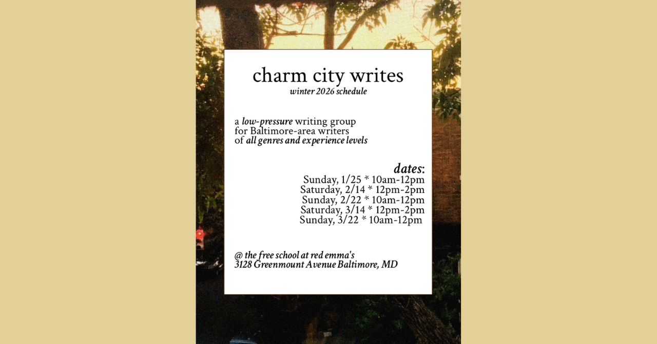 Charm City Writes: February 14 2026