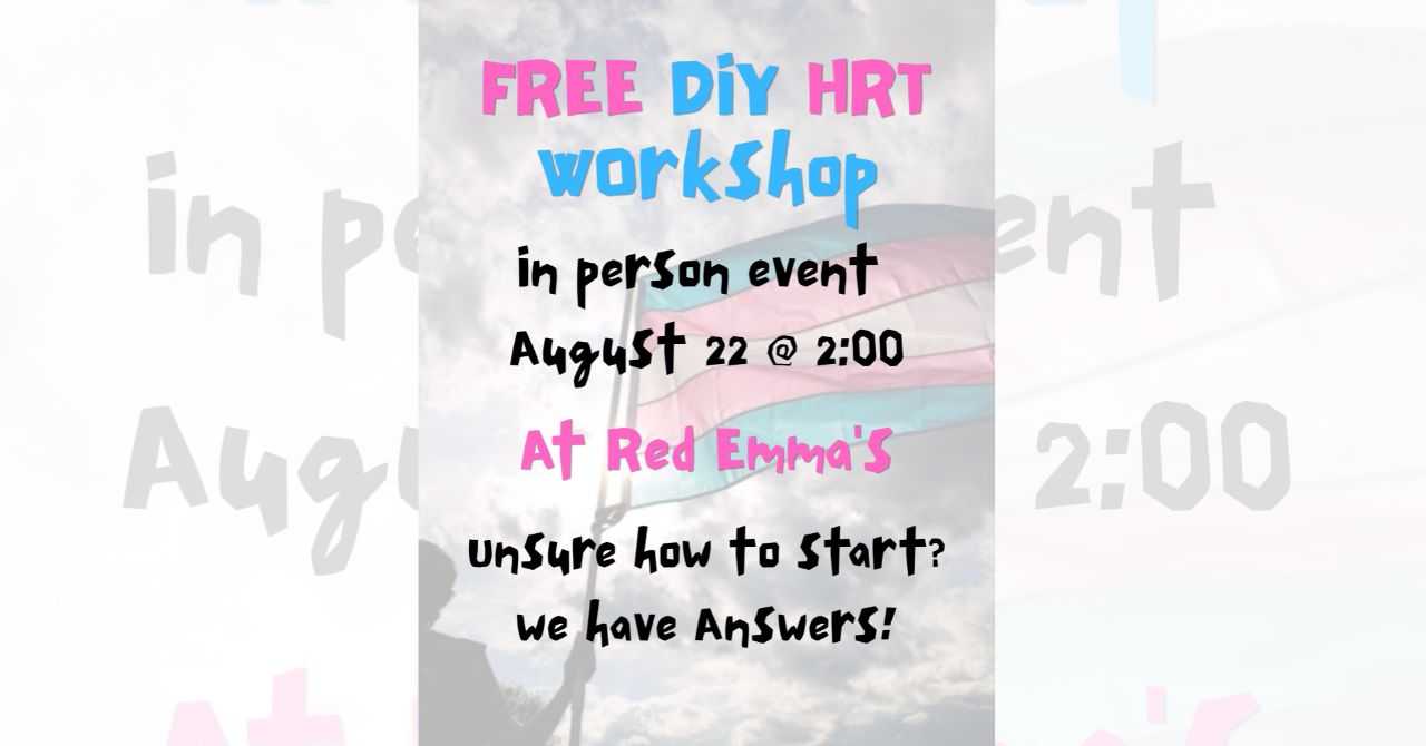 Free DIY HRT Workshop by tooth & claw