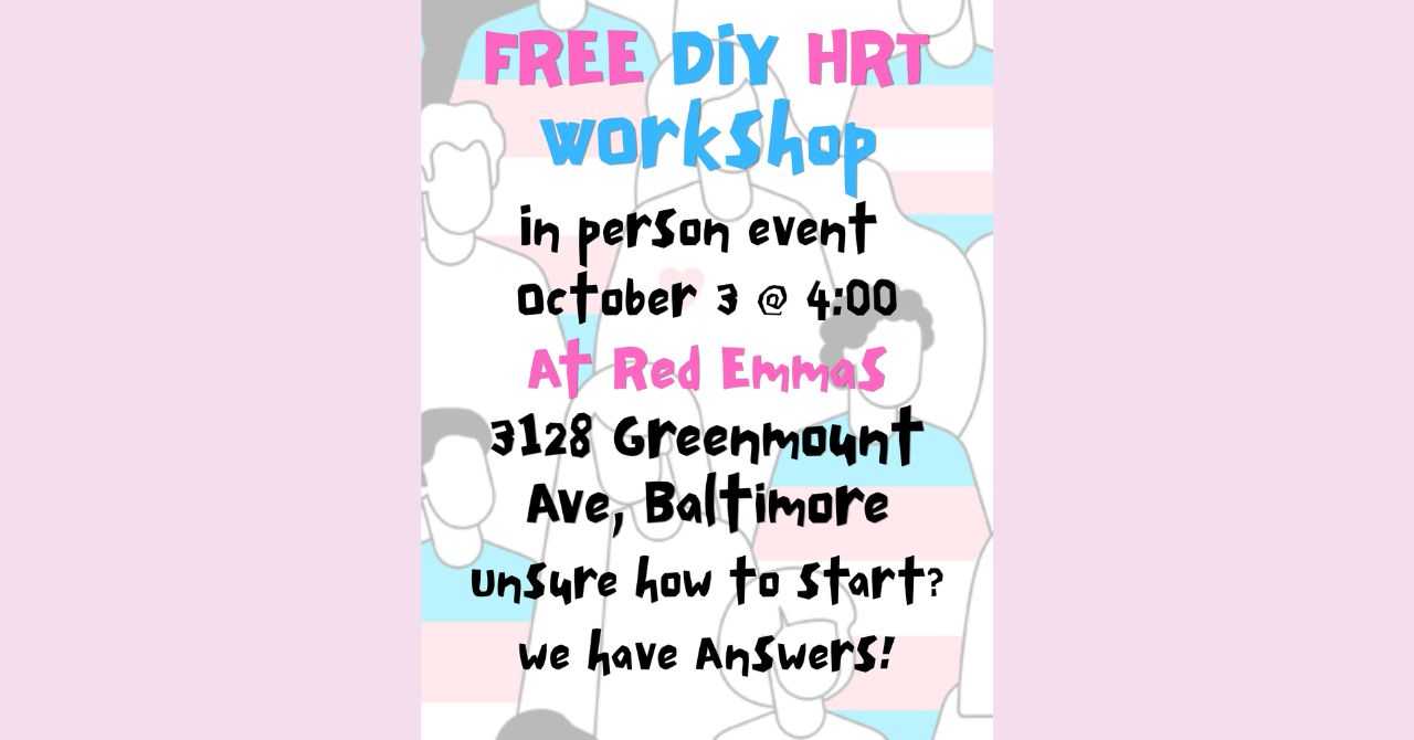 Free DIY HRT Workshop w/ Tooth & Claw (October 2026)