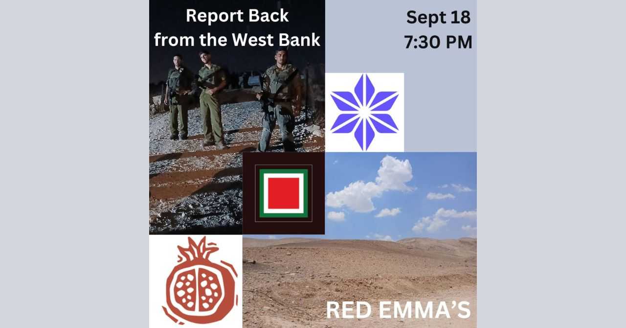 Report Back from the West Bank with Nikki Morse